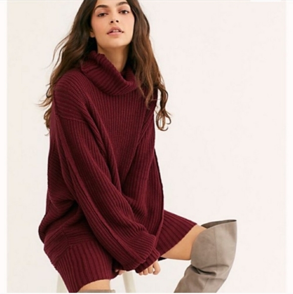 Free People Turtleneck Sweater Tunic Dress - Picture 2 of 4